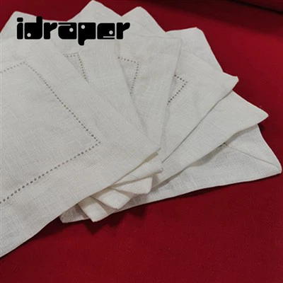 Cocktailservietten aus weißer Baumwolle